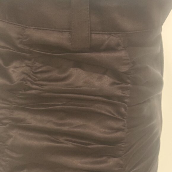 Gaelle Ruched Gathered Satin Black Pants - Picture 5 of 13